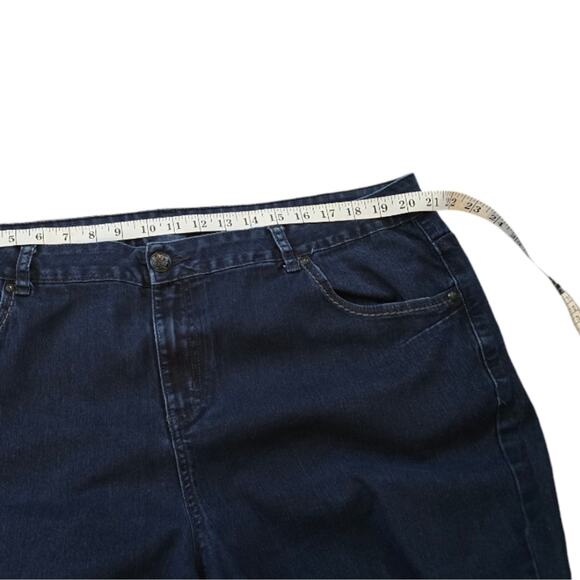 Lane Bryant Dark Wash Embellished Pockets Bootcut Flare Jeans Plus‎ Size 22 - Picture 6 of 11